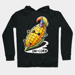 Uni Corn Unicorn Crop Hoodie